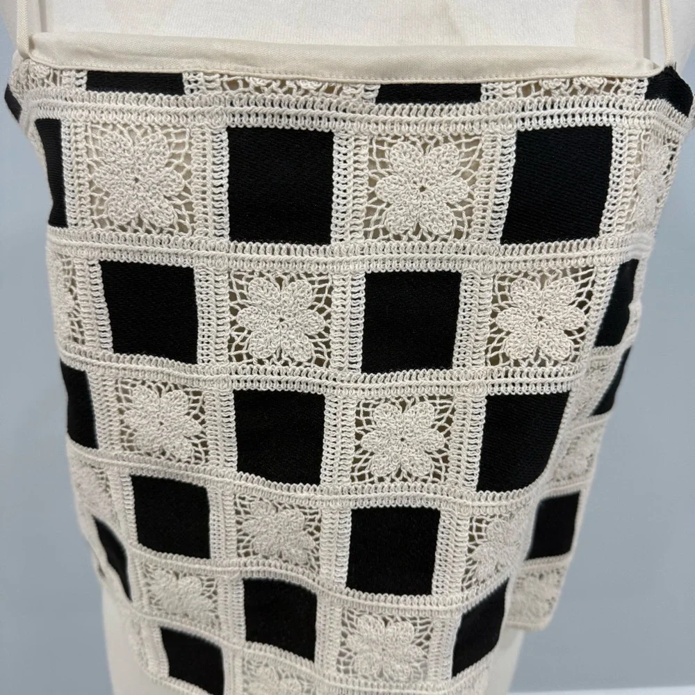 Anthropologie Black and Cream Women's Top - Picture 2 of 4